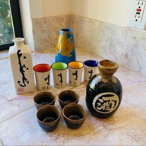 11pcs Japanese Sake cup sushi plates china set.